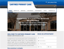 Tablet Screenshot of carymedprimarycare.com